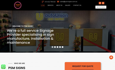 psmsigns.com.au screenshot
