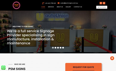 psmsigns.com.au screenshot