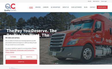 qualitycarriers.com screenshot