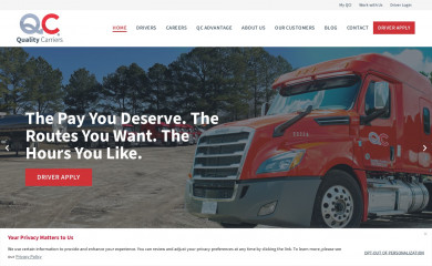 qualitycarriers.com screenshot
