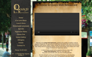 quaysrestaurant.com screenshot