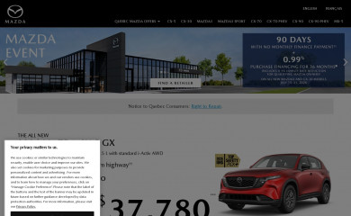 quebecmazdaoffers.ca screenshot
