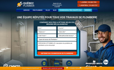 quebecplombier.ca screenshot