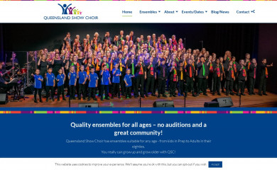 queenslandshowchoir.com.au screenshot