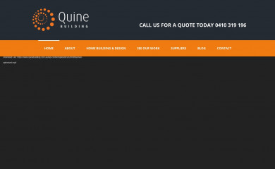 quinebuilding.com.au screenshot
