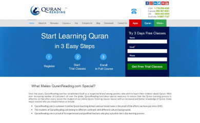 quranreading.com screenshot