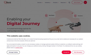 http://www.qburst.com screenshot
