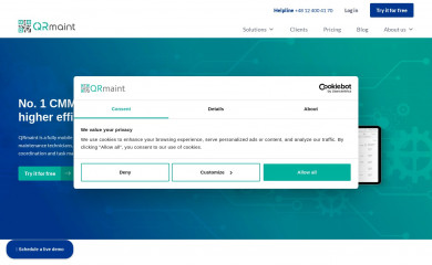 qrmaint.com screenshot