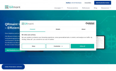 qrmaint.de screenshot