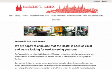 rucksackhotel-luebeck.com screenshot