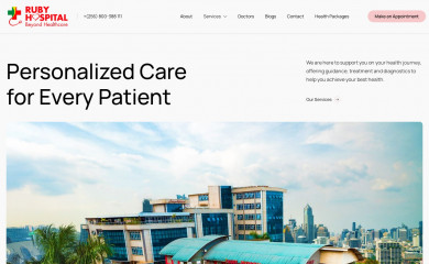 rubyhospitalkampala.com screenshot