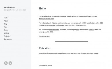 rachelandrew.co.uk screenshot