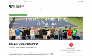racquetclub1.com screenshot