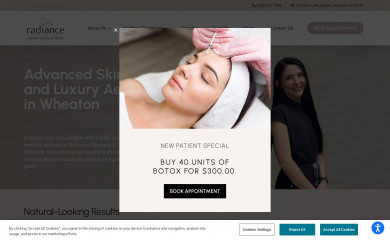 radiancemedspa-wheaton.com screenshot