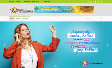 radiodiezdemarzo.com screenshot