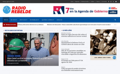 radiorebelde.cu screenshot
