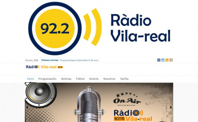 radiovila-real.es screenshot