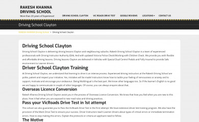 rakeshkhannadrivingschool.com.au screenshot