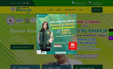 raharja.ac.id screenshot