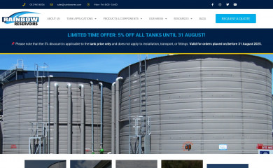 rainbowtanks.co.za screenshot