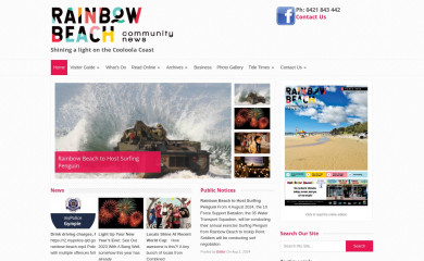 rainbowbeachcommunitynews.com.au screenshot