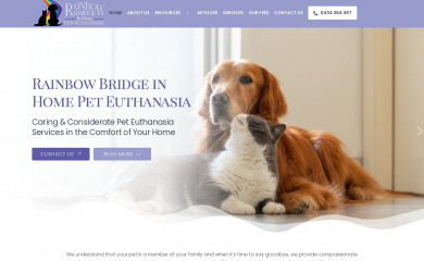 rainbowbridge.vet screenshot
