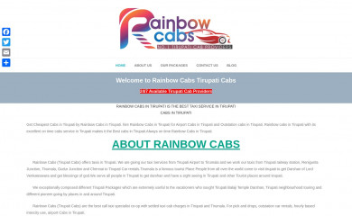 rainbowcabs.co.in screenshot
