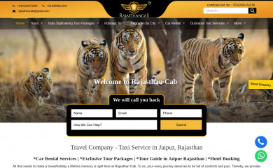 rajasthancab.com screenshot