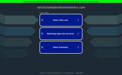 ranchosantalinahomeowners.com screenshot