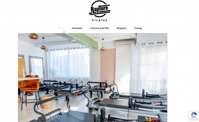 rapturepilates.com screenshot