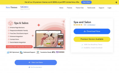 http://raratheme.com/wordpress-themes/spa-and-salon/ screenshot
