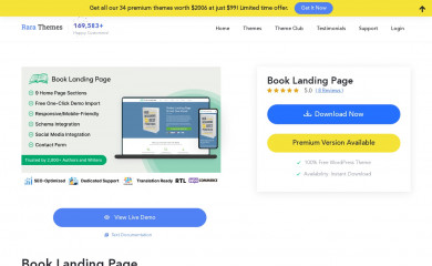 https://rarathemes.com/wordpress-themes/book-landing-page/ screenshot