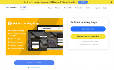 Builders Landing Page screenshot