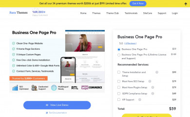 Business One Page Pro screenshot