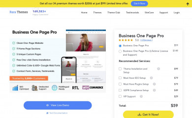 Business One Page Pro screenshot