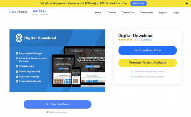 https://rarathemes.com/wordpress-themes/digital-download/ screenshot