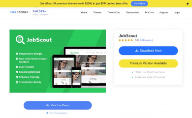 https://rarathemes.com/wordpress-themes/jobscout/ screenshot
