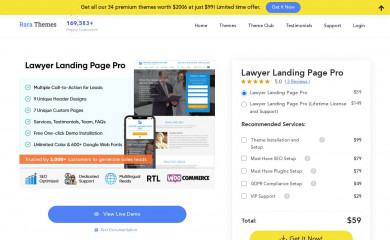 Lawyer Landing Page Pro screenshot