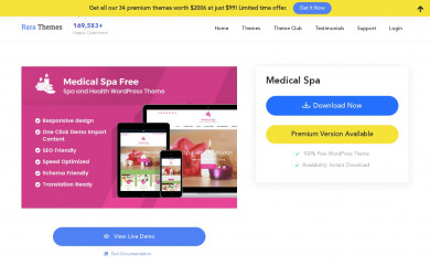 https://rarathemes.com/wordpress-themes/medical-spa/ screenshot