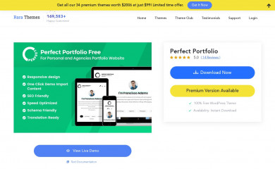 https://rarathemes.com/wordpress-themes/perfect-portfolio/ screenshot