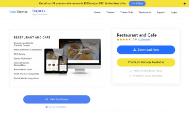 https://rarathemes.com/wordpress-themes/restaurant-and-cafe/ screenshot