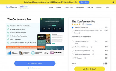 https://rarathemes.com/wordpress-themes/the-conference-pro/ screenshot