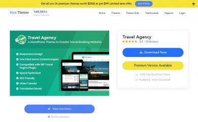 https://rarathemes.com/wordpress-themes/travel-agency/ screenshot