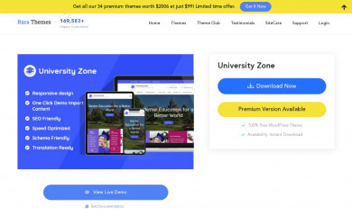 https://rarathemes.com/wordpress-themes/university-zone/ screenshot