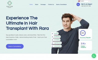 rarahairtransplant.com screenshot