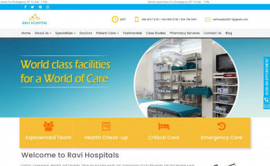 ravihospitals.com screenshot
