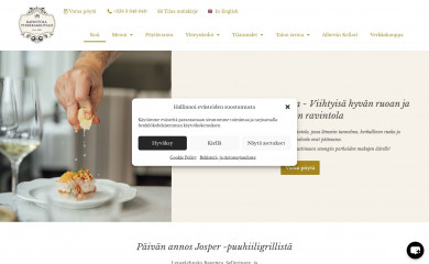 ravintolapiparkakkutalo.fi screenshot