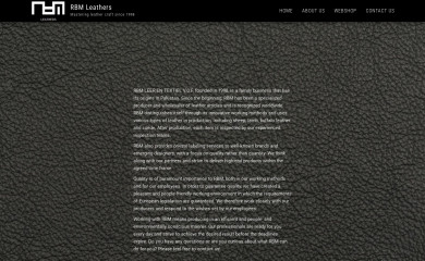 rbmleathers.com screenshot