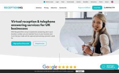 receptionhq.co.uk screenshot