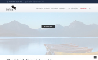 reclusivemoosecabins.com screenshot